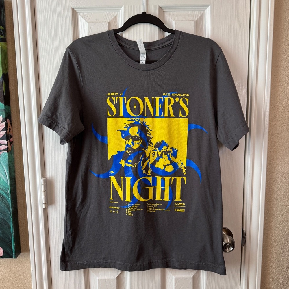 Juicy J x Wiz Khalifa Stoner's Night T-Shirt Dark Grey Size L